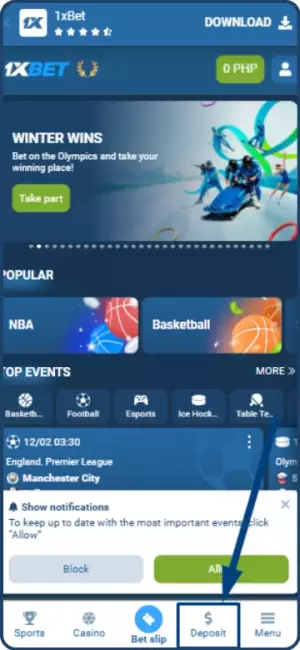 Open up 1xBet Philippines